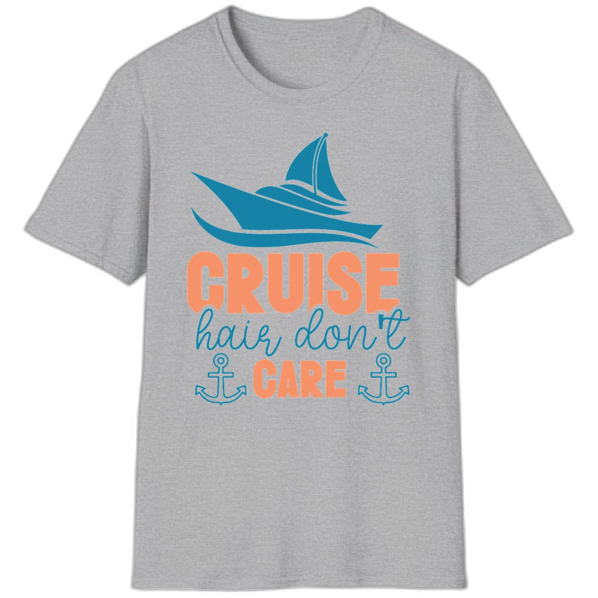 Cruise Hair Don't Care T-Shirt in Sport Grey