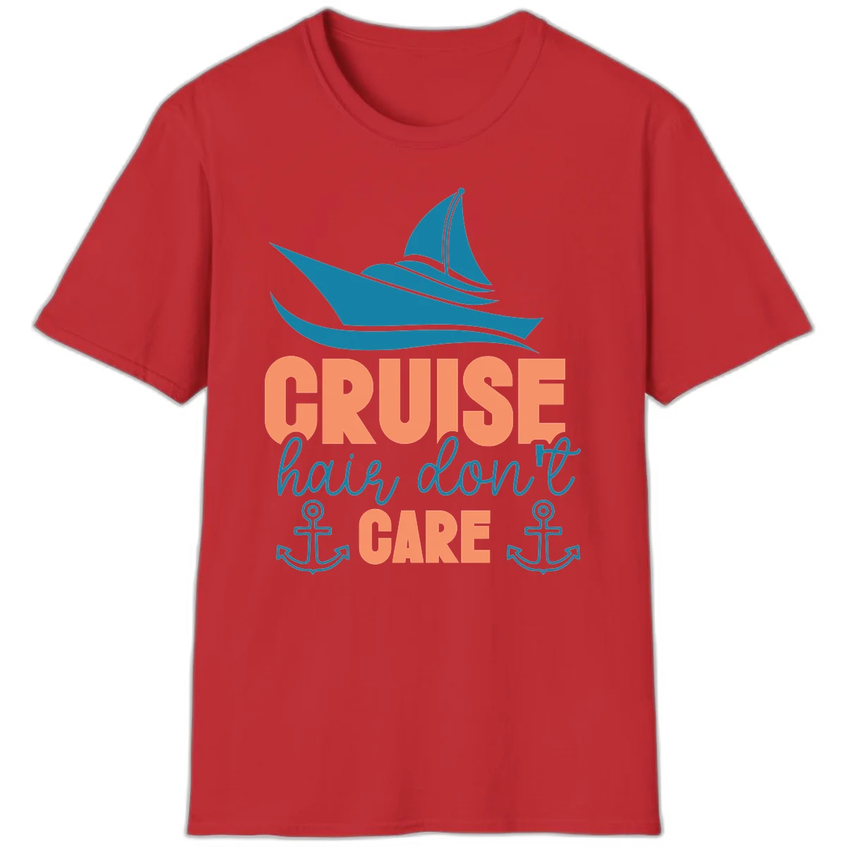 Cruise Hair Don't Care T-Shirt in Red