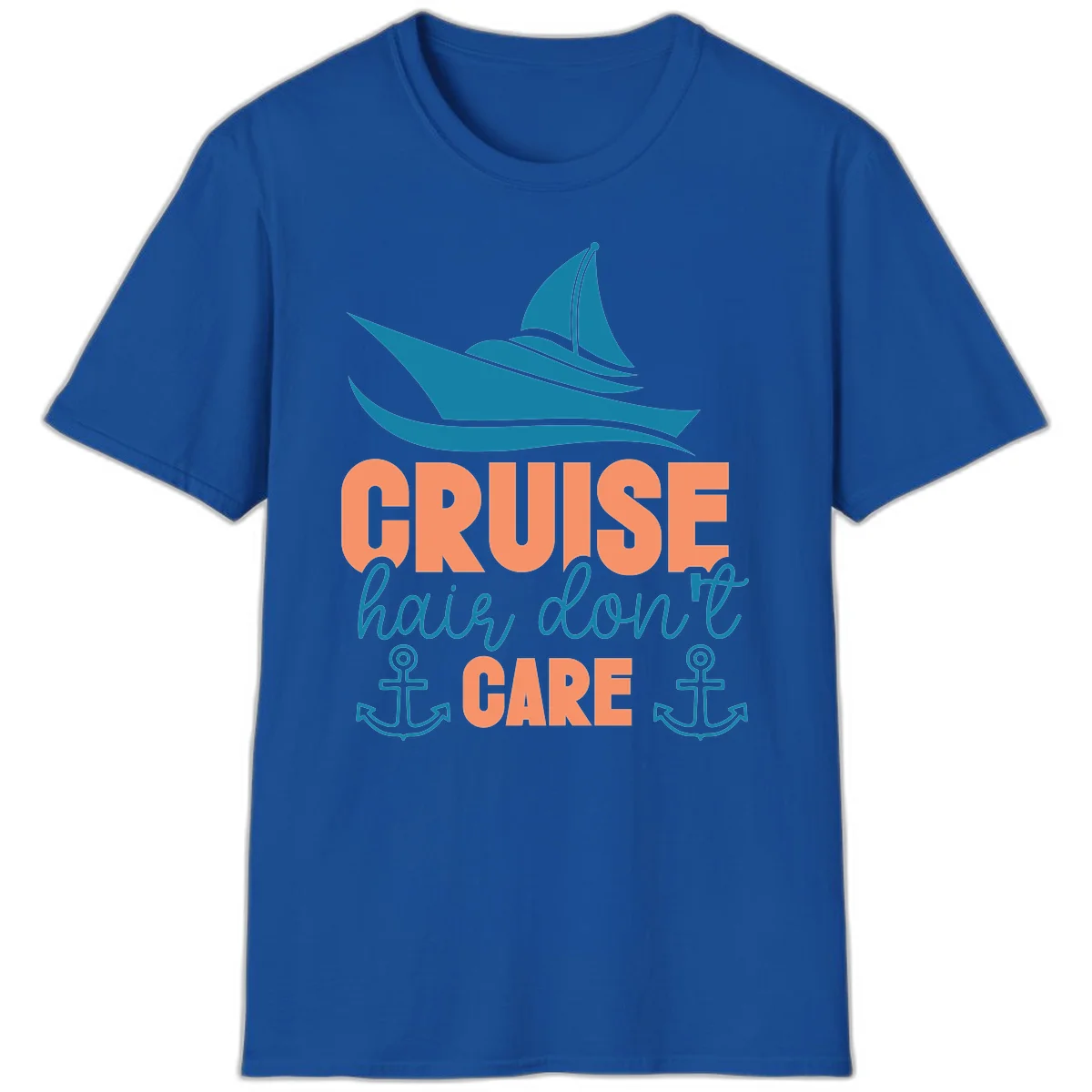 Cruise Hair Don't Care T-Shirt in Royal