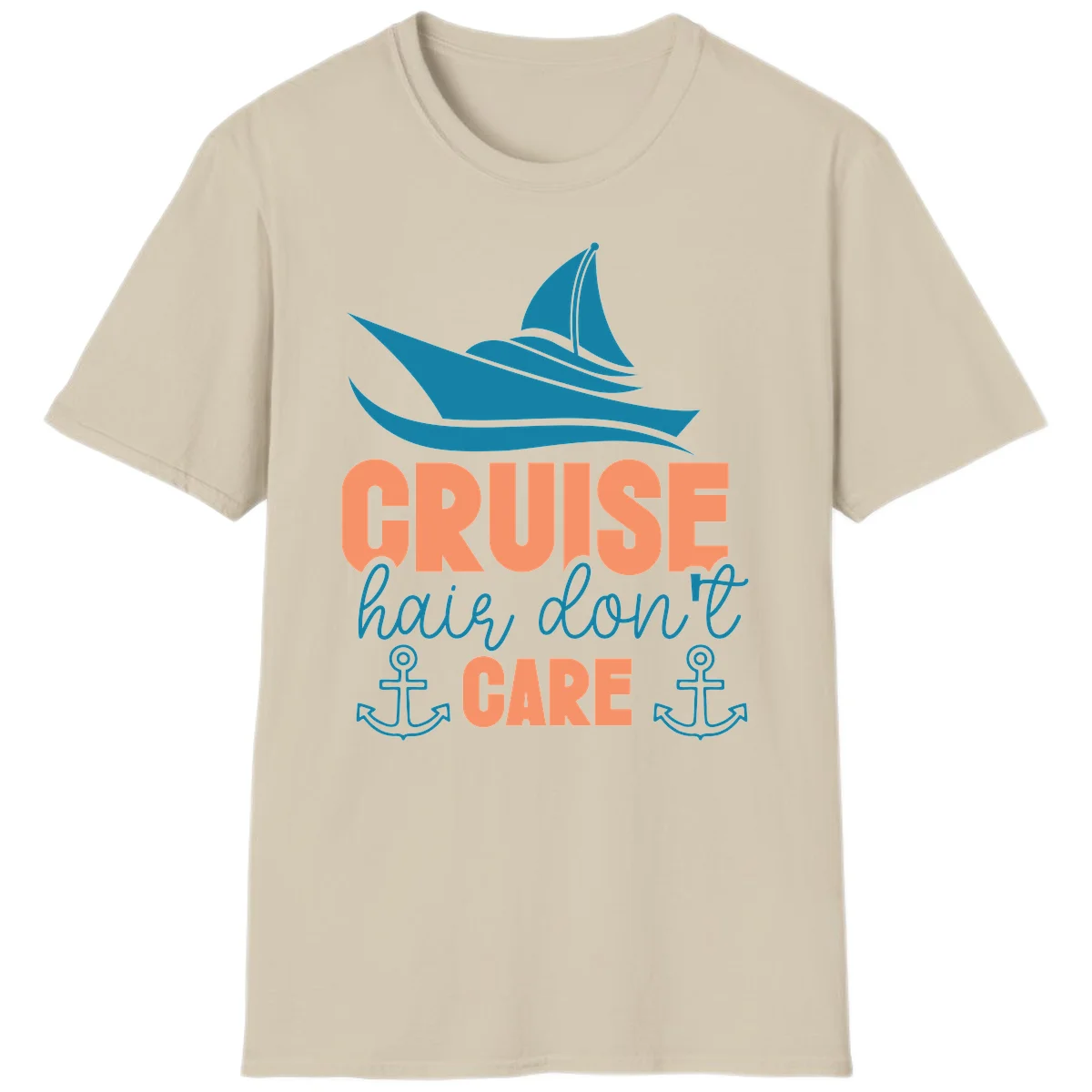 Cruise Hair Don't Care T-Shirt in Sand
