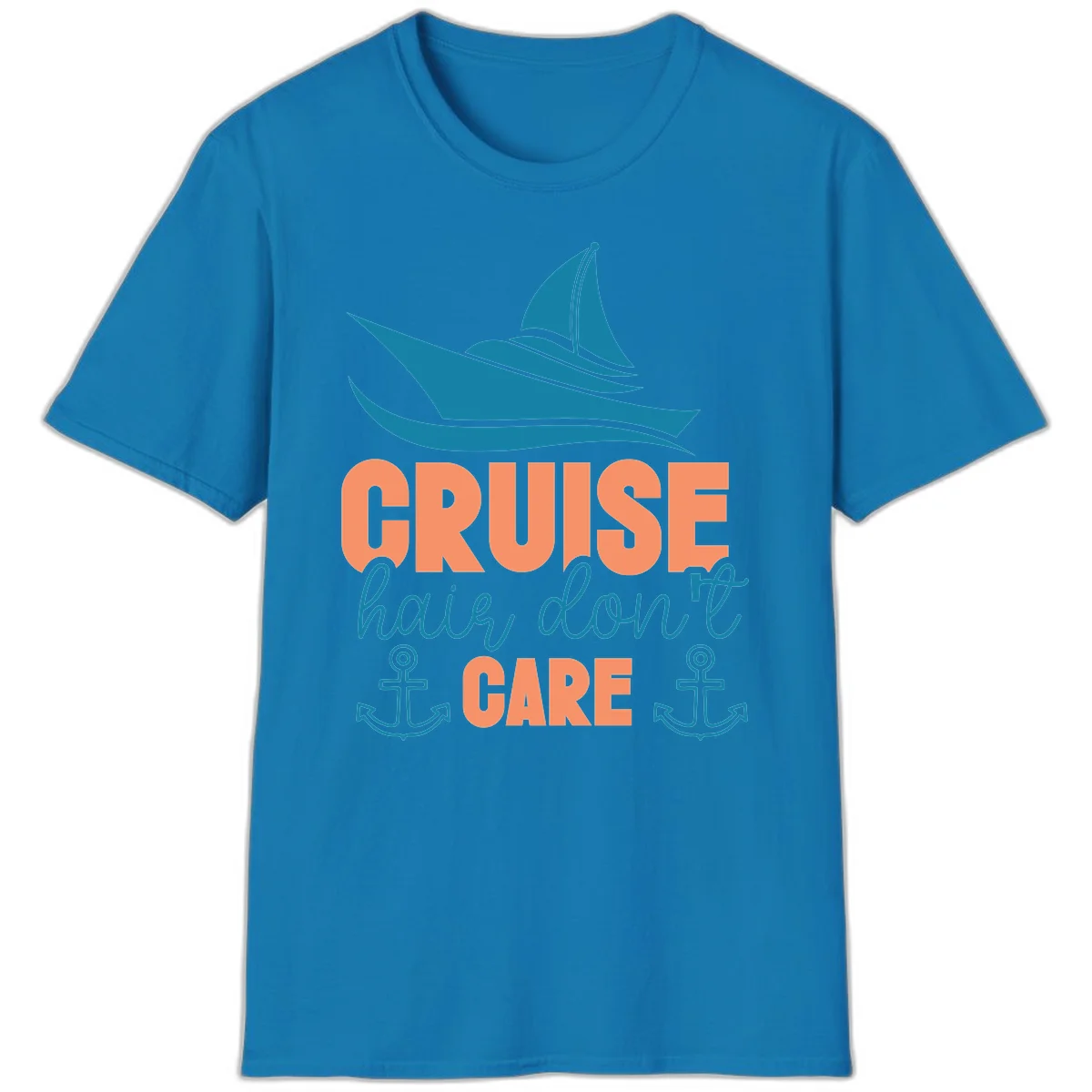 Cruise Hair Don't Care T-Shirt in Sapphire