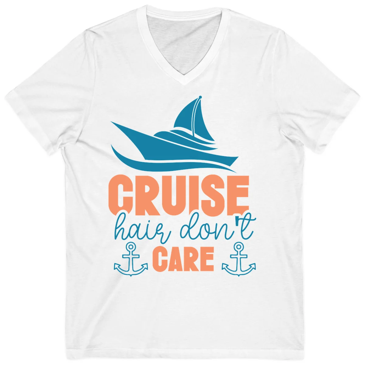 Cruise Hair Don't Care V-Neck in White