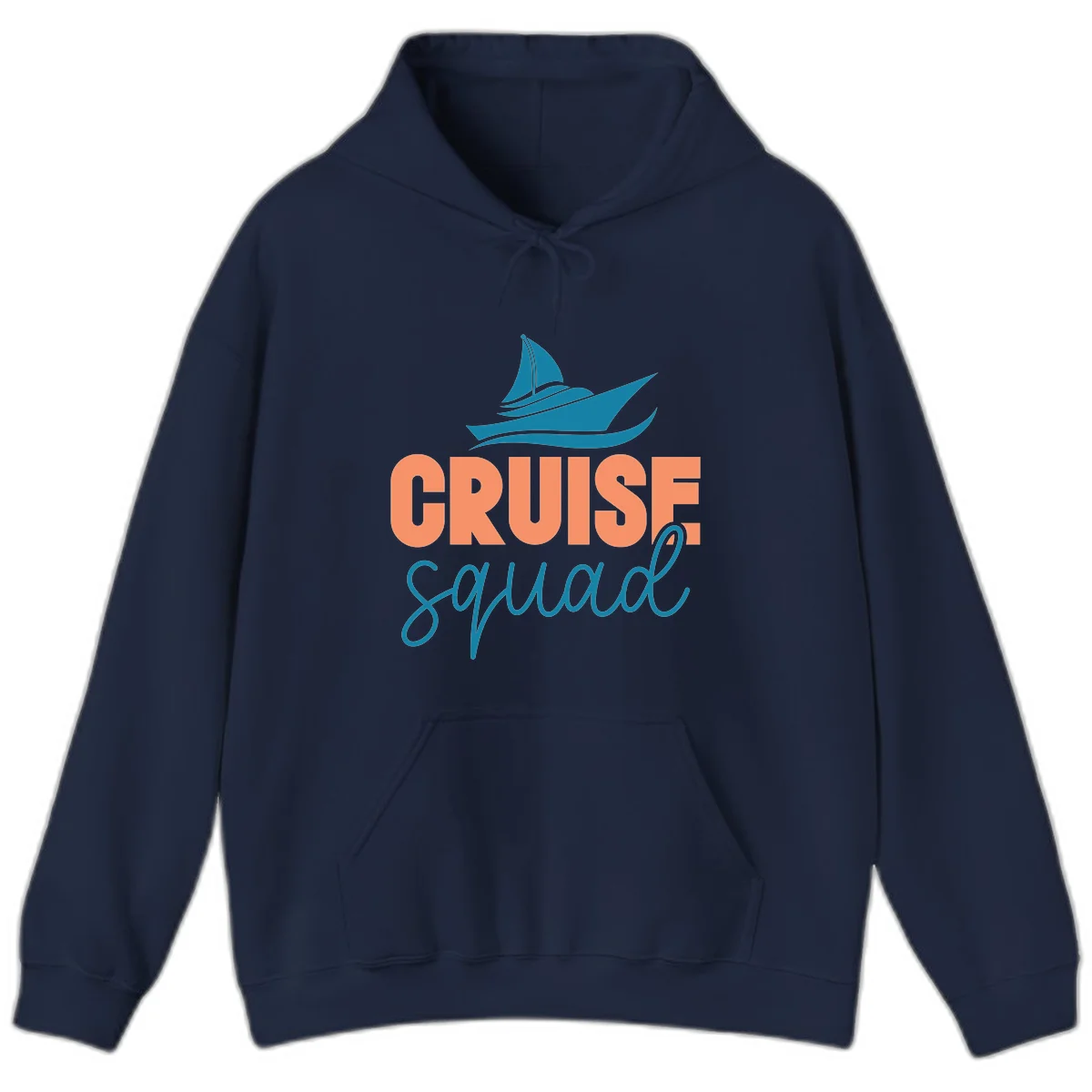 Cruise Squad Sailboat Group Vacation Hoodie in Navy