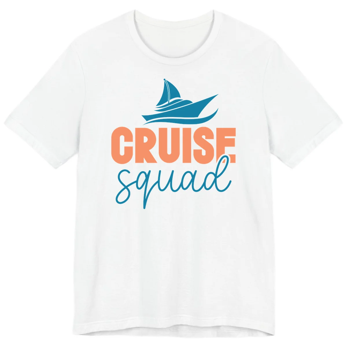 Cruise Squad Sailboat Premium Vacation Tee in White
