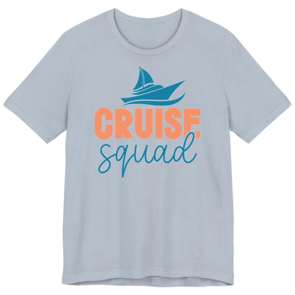 Cruise Squad Sailboat Premium Vacation Tee in Light Blue