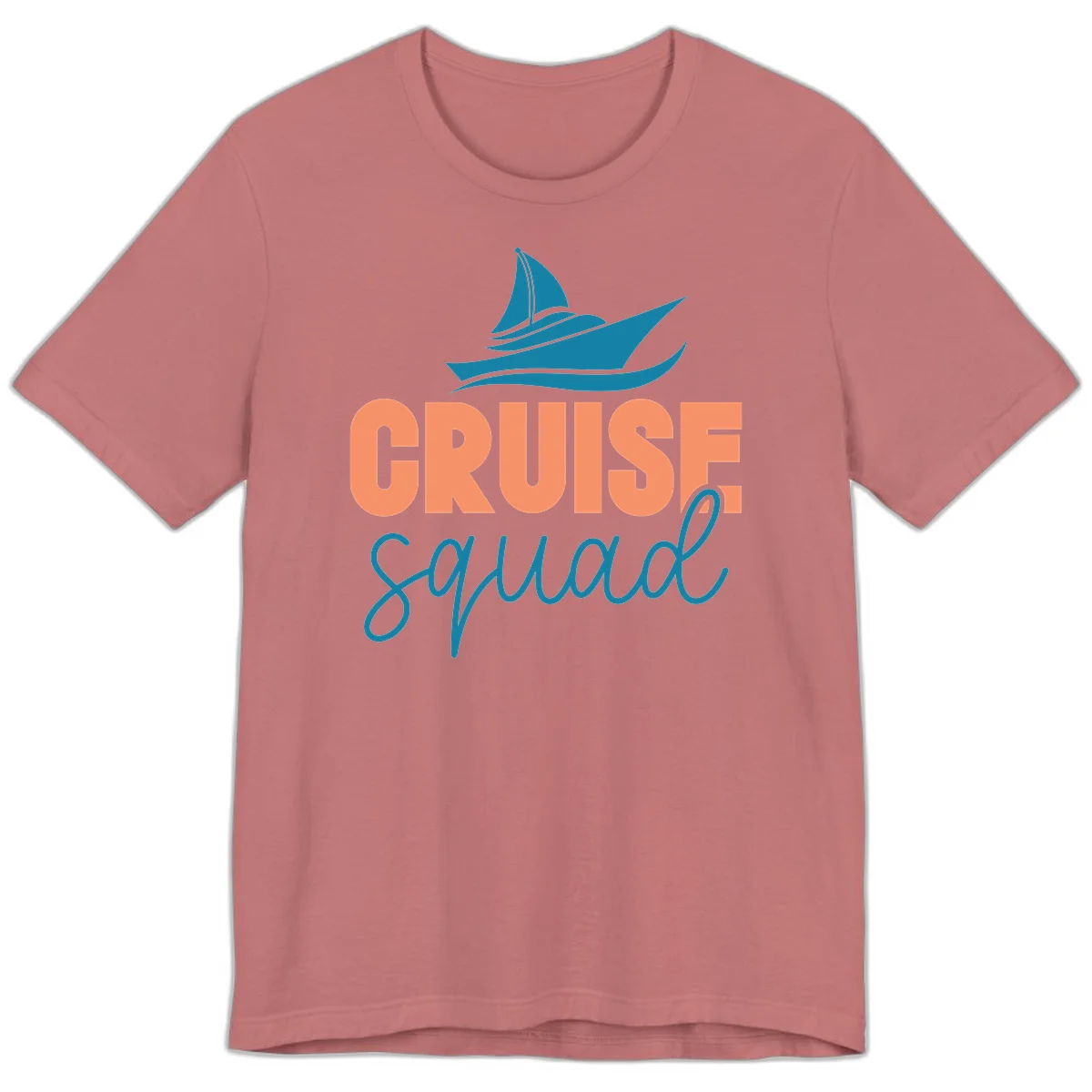 Cruise Squad Sailboat Premium Vacation Tee in Mauve