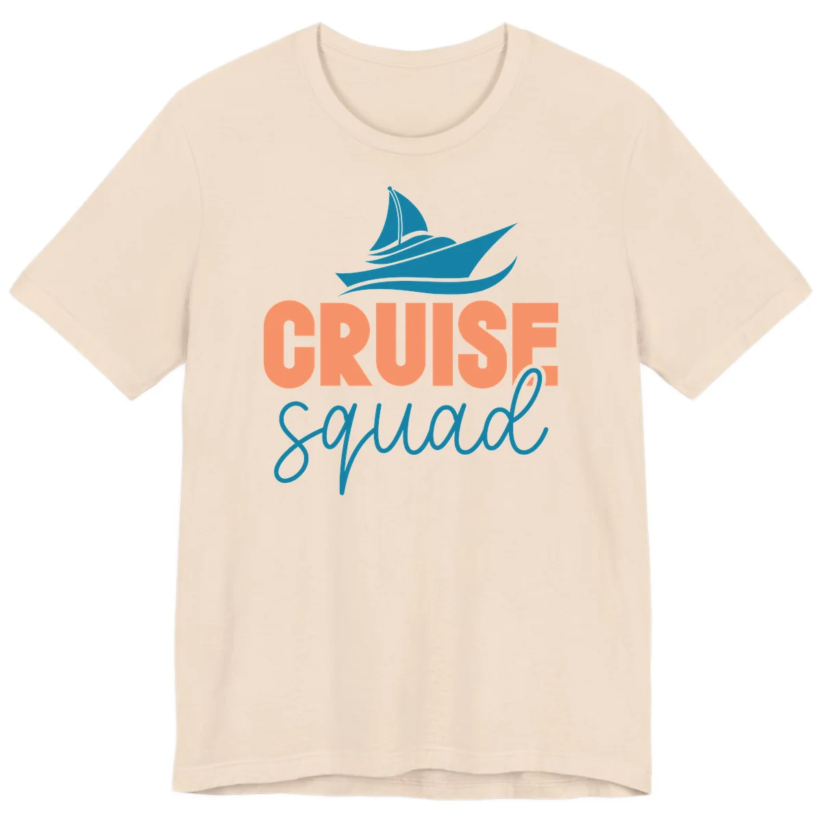 Cruise Squad Sailboat Premium Vacation Tee in Soft Cream