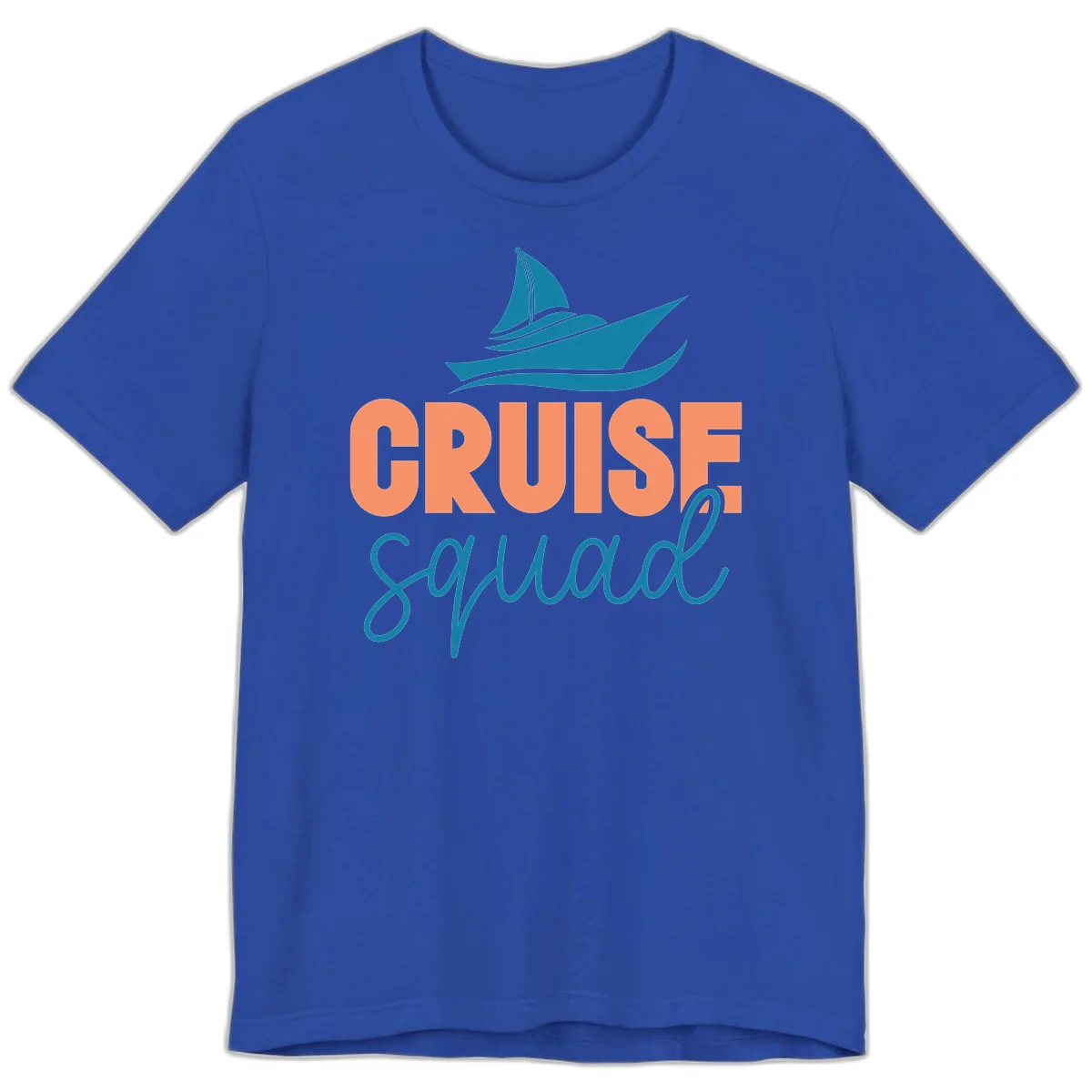 Cruise Squad Sailboat Premium Vacation Tee in True Royal