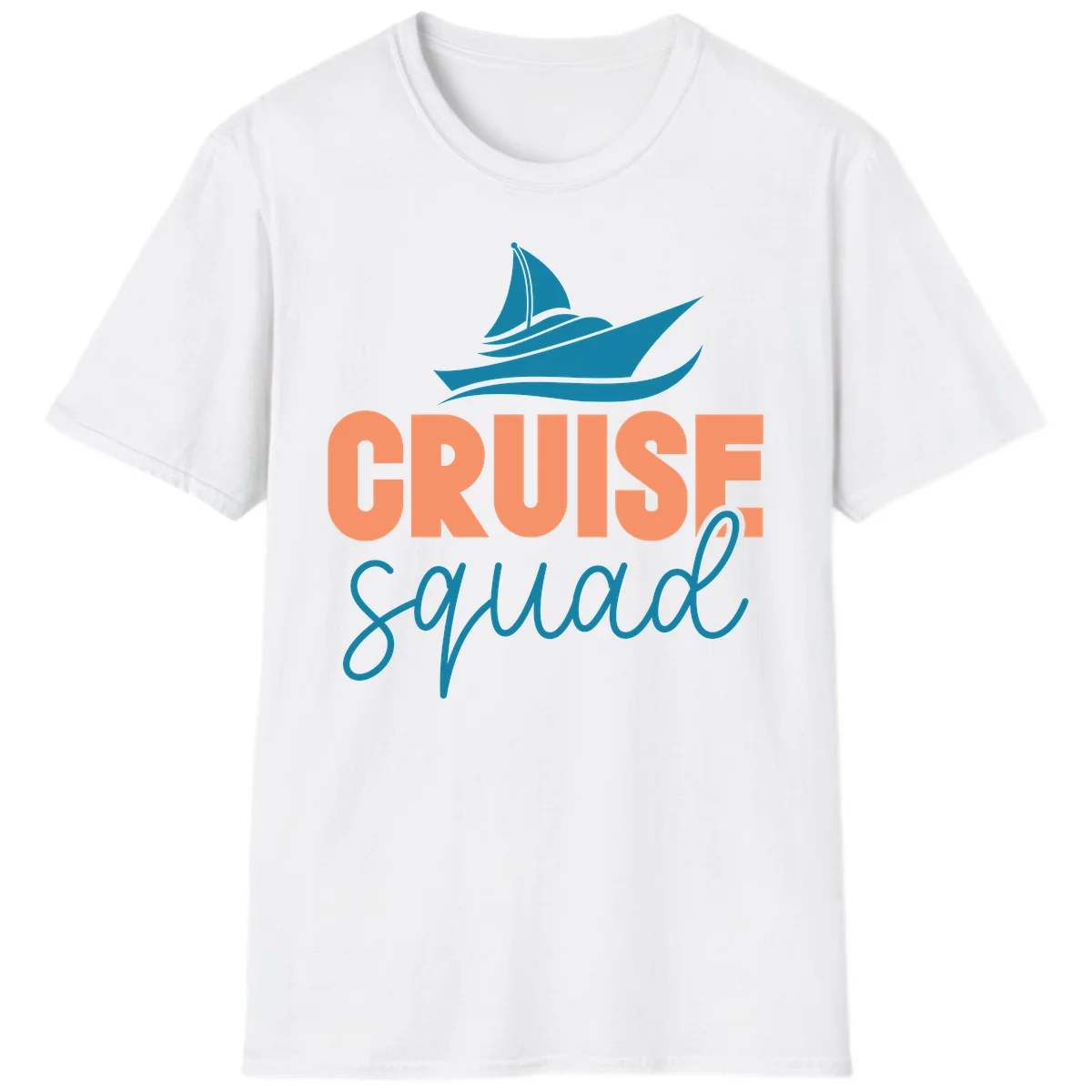 Cruise Squad Sailboat Fun Group Vacation T-Shirt in White