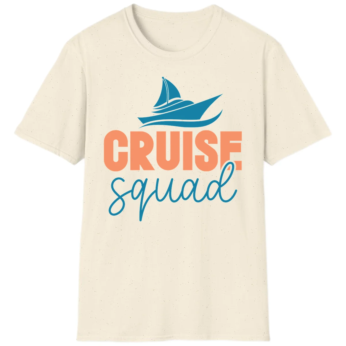 Cruise Squad Sailboat Fun Group Vacation T-Shirt in Natural