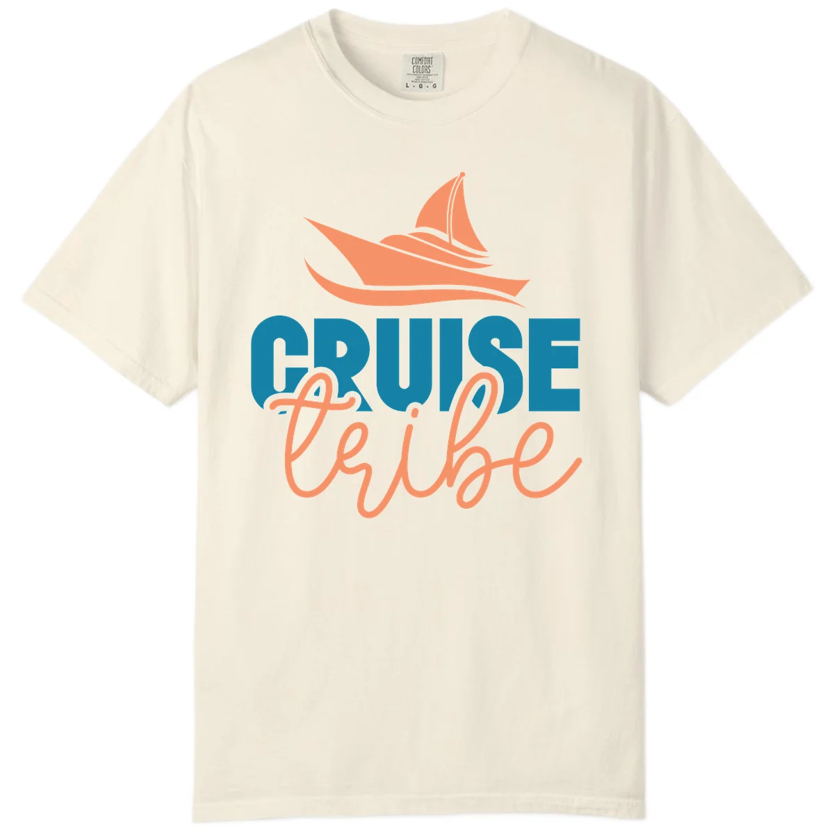 Cruise Vibe Sailboat Comfort Colors T-Shirt in Ivory