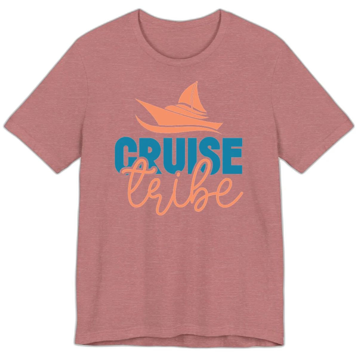 Cruise Vibe Sailboat Nautical Premium T-Shirt in Heather Mauve