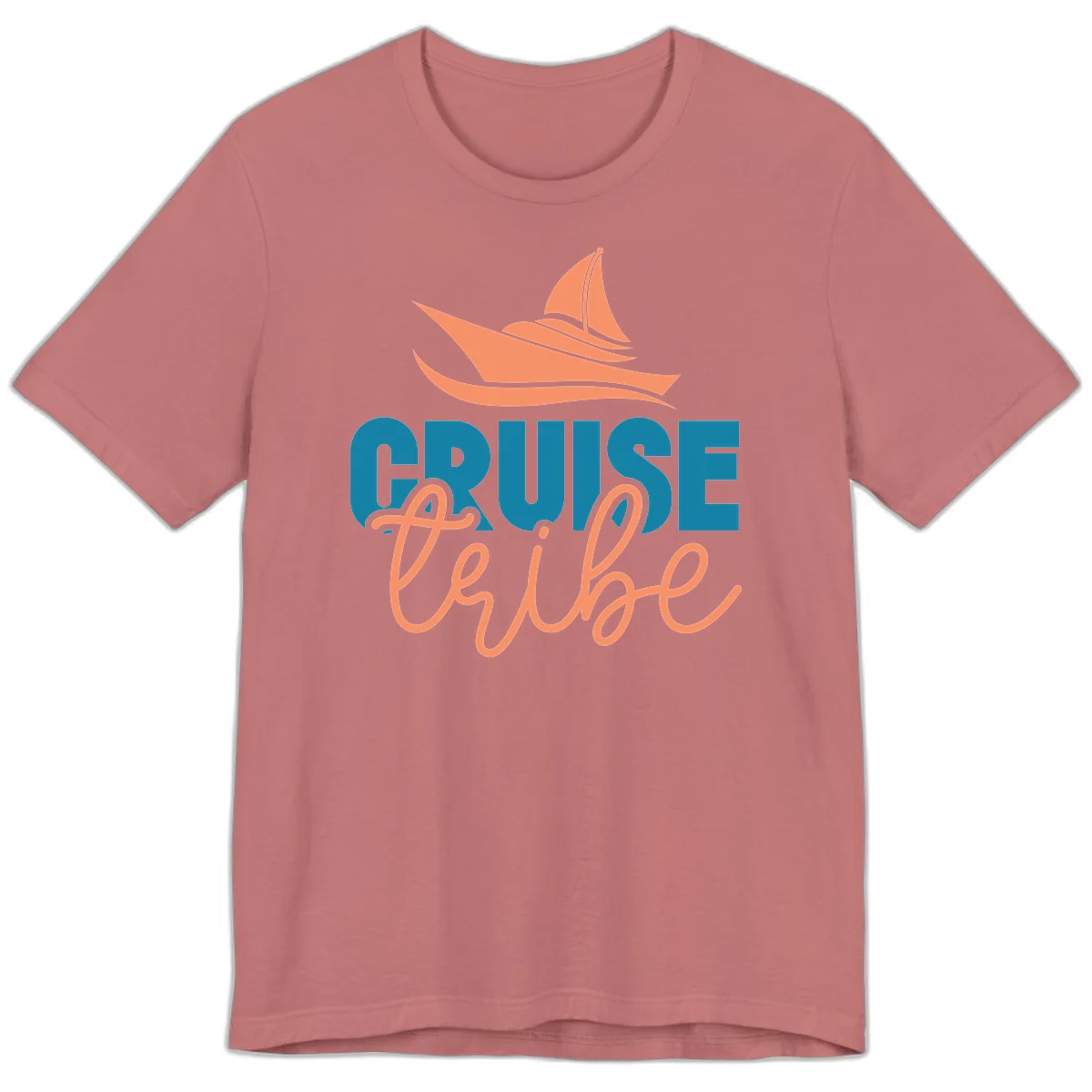 Cruise Vibe Sailboat Nautical Premium T-Shirt in Mauve