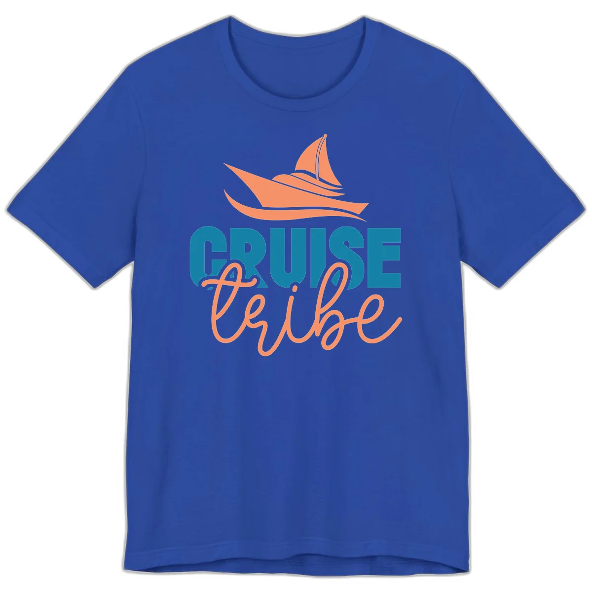Cruise Vibe Sailboat Nautical Premium T-Shirt in True Royal