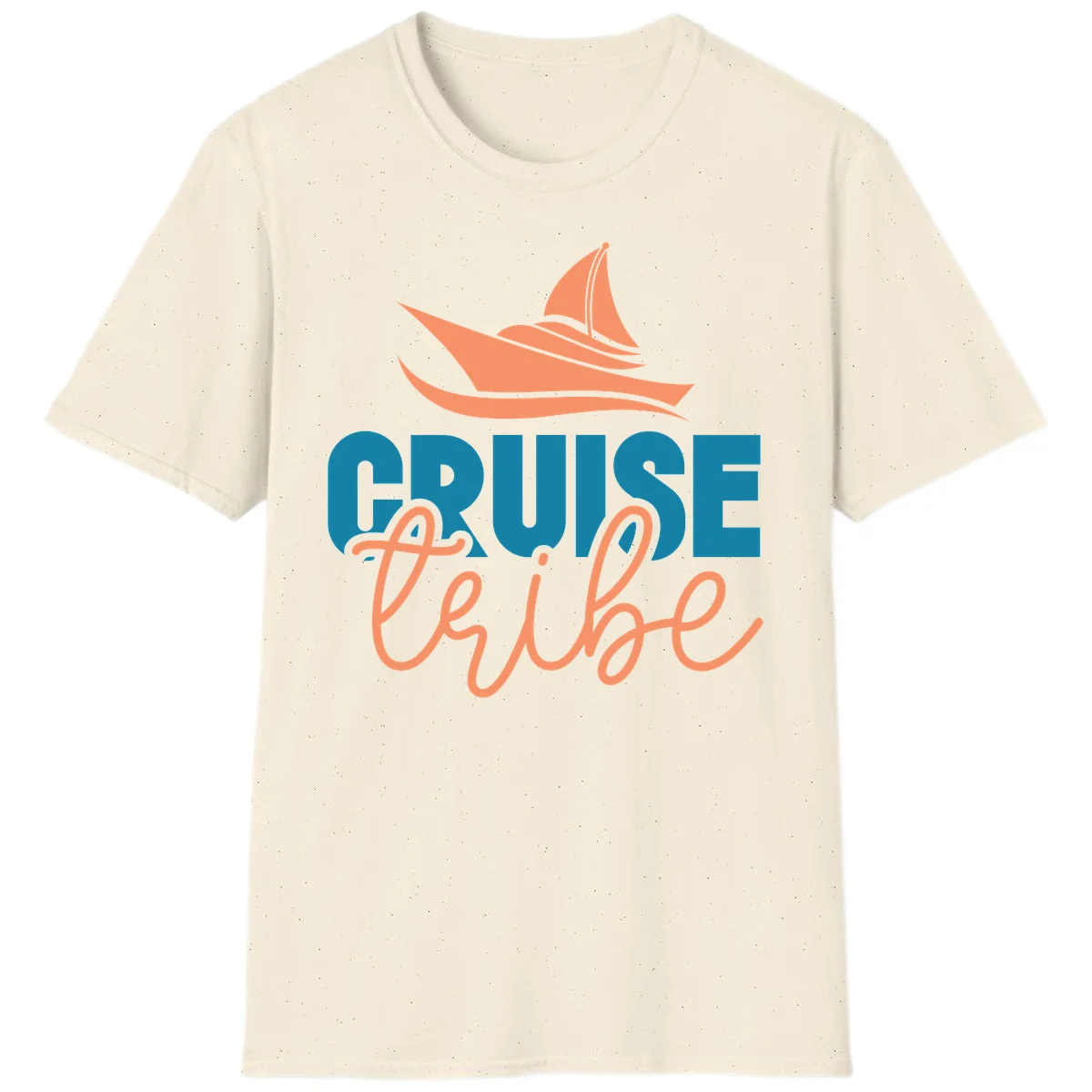 Cruise Vibe Sailboat Nautical Vacation T-Shirt in Natural