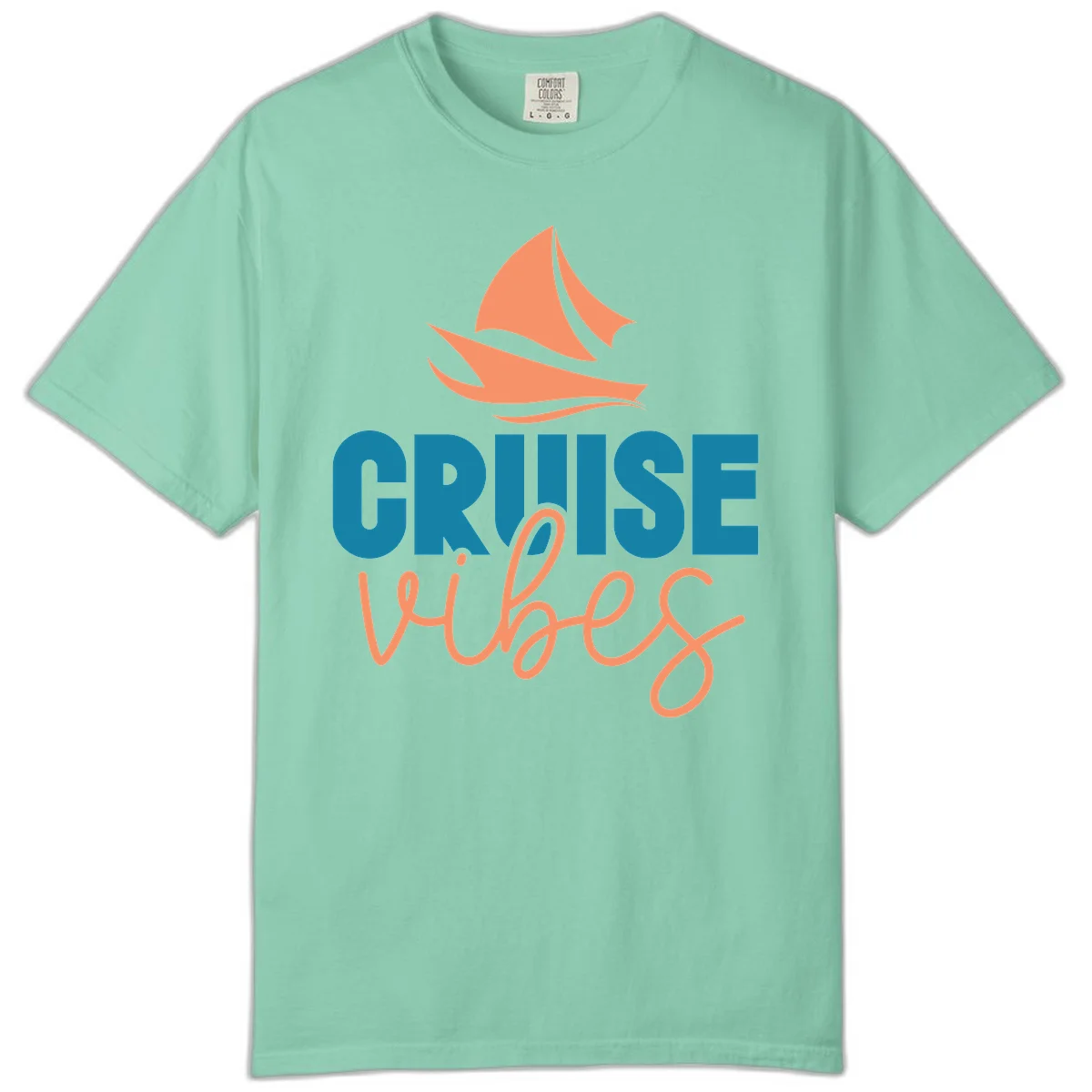Cruise Vibes Sailing Design Comfort Color T-Shirt in Island Reef