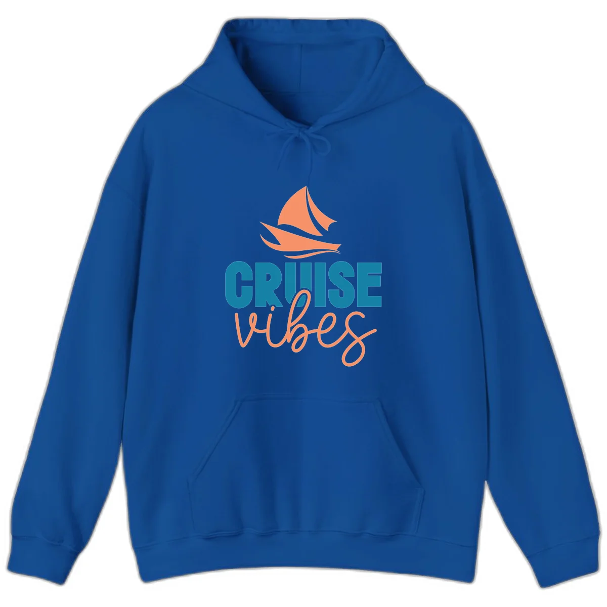 Cruise Vibes Sailing Design Hoodie in Royal
