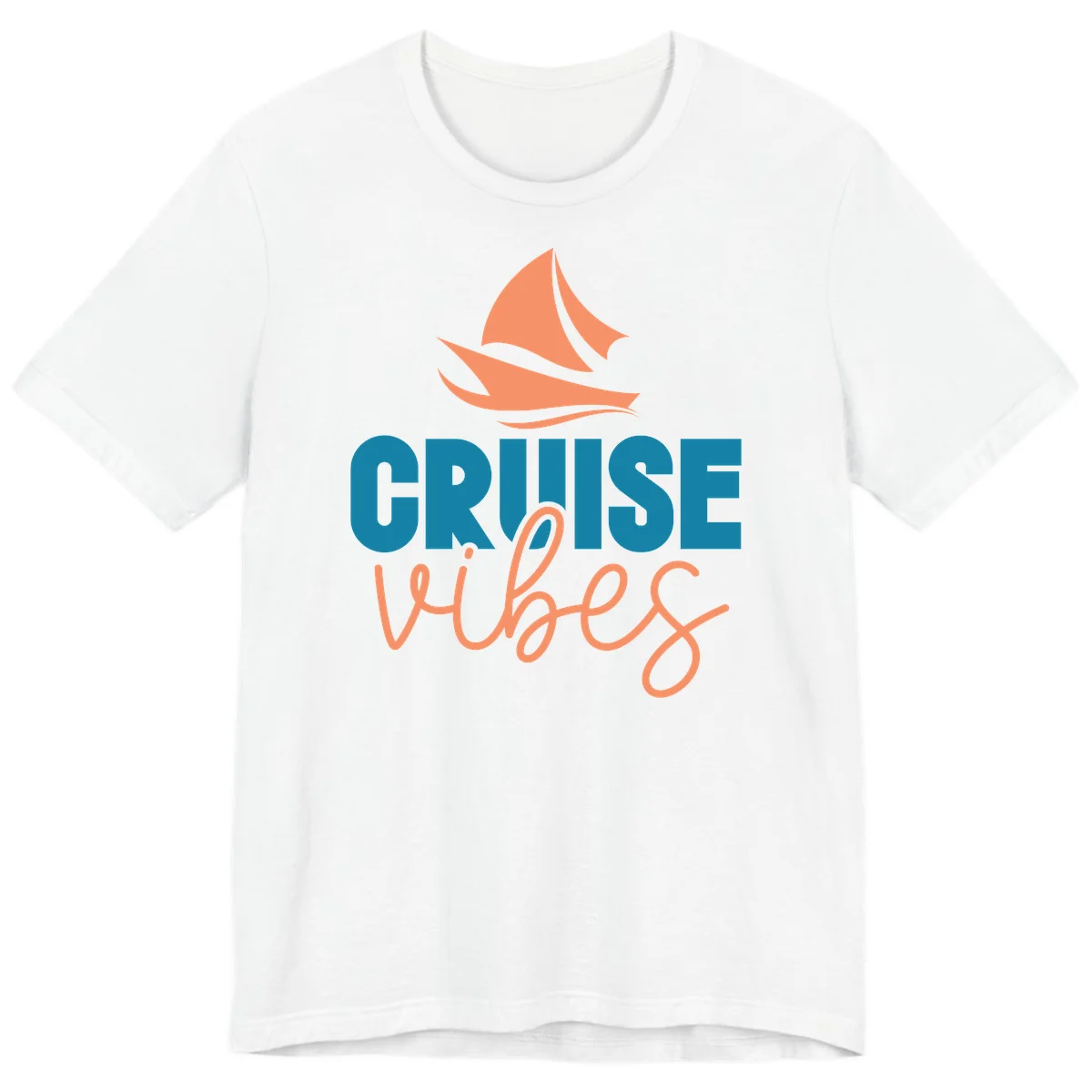 Cruise Vibes Sailing Design Premium T-Shirt in White