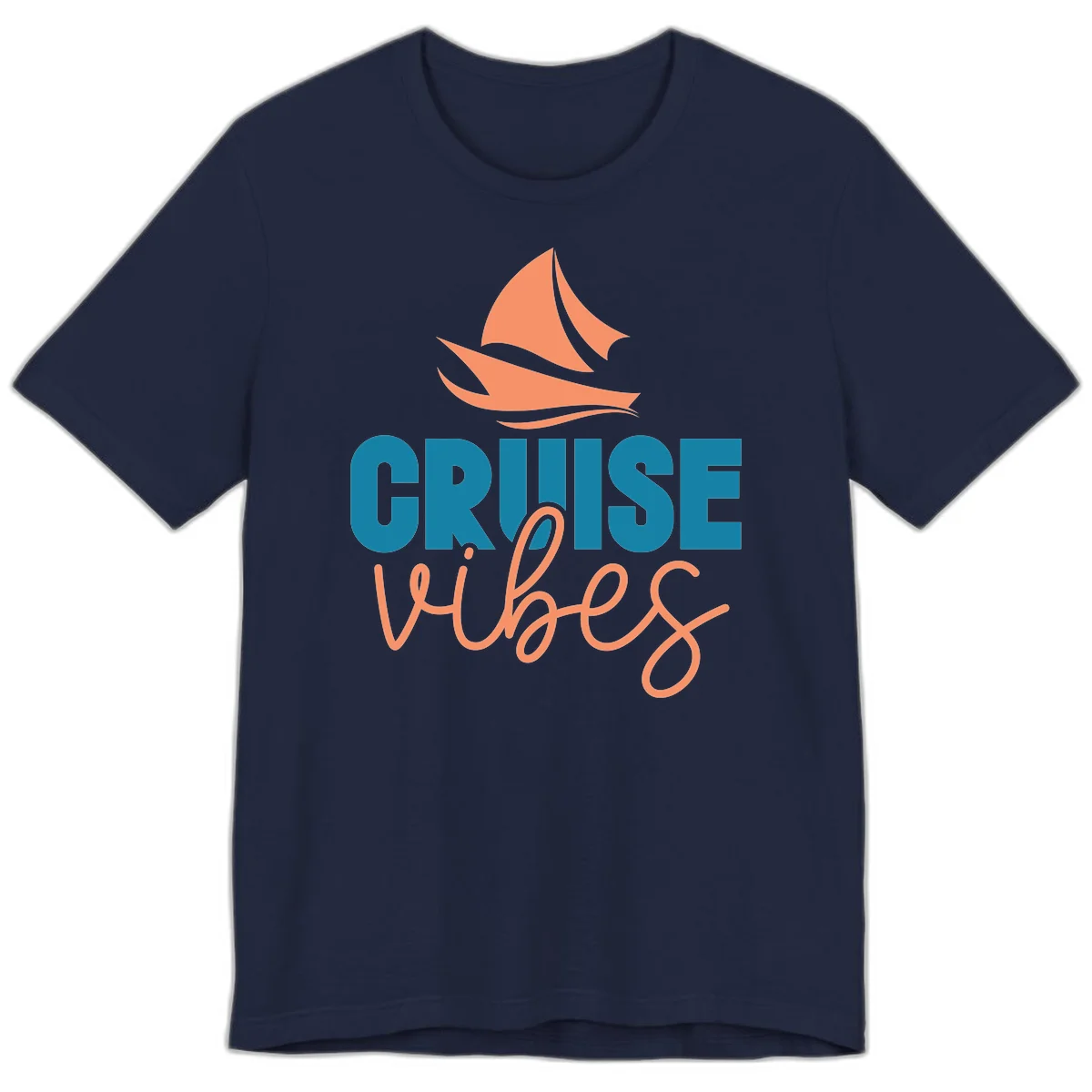 Cruise Vibes Sailing Design Premium T-Shirt in Navy