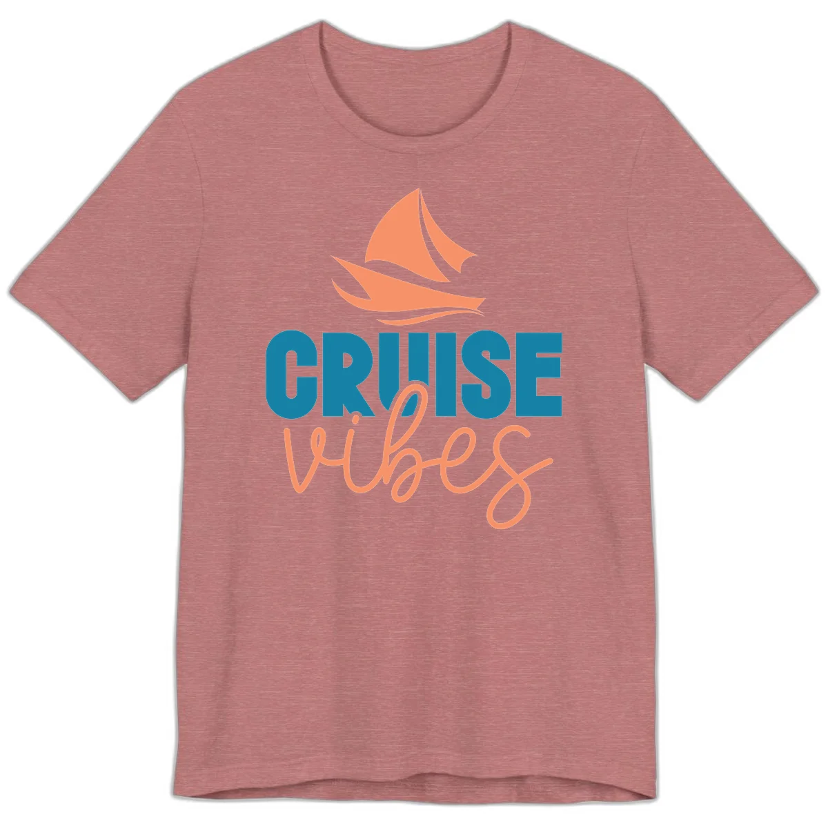 Cruise Vibes Sailing Design Premium T-Shirt in Heather Mauve