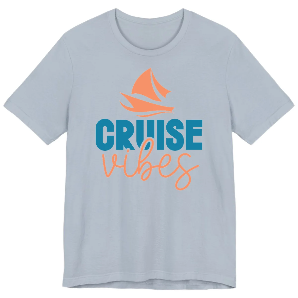 Cruise Vibes Sailing Design Premium T-Shirt in Light Blue