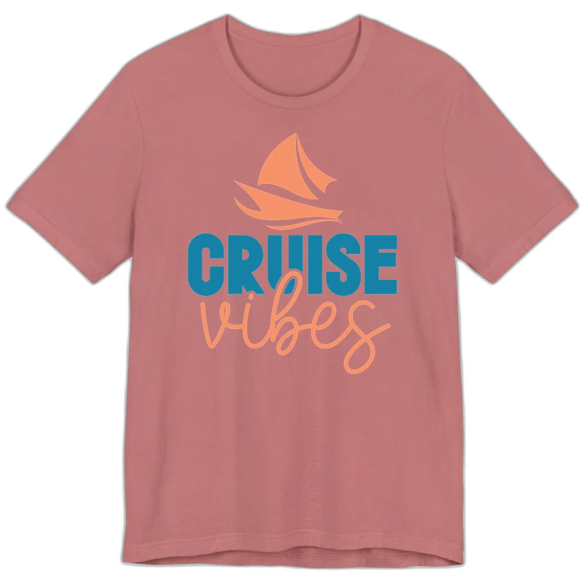 Cruise Vibes Sailing Design Premium T-Shirt in Mauve