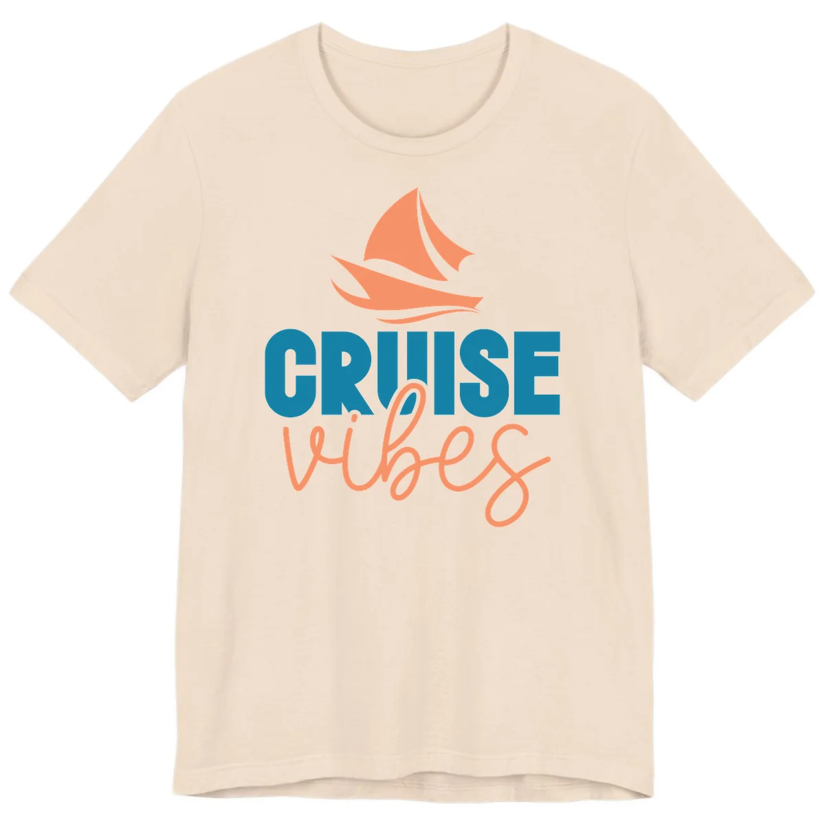 Cruise Vibes Sailing Design Premium T-Shirt in Soft Cream
