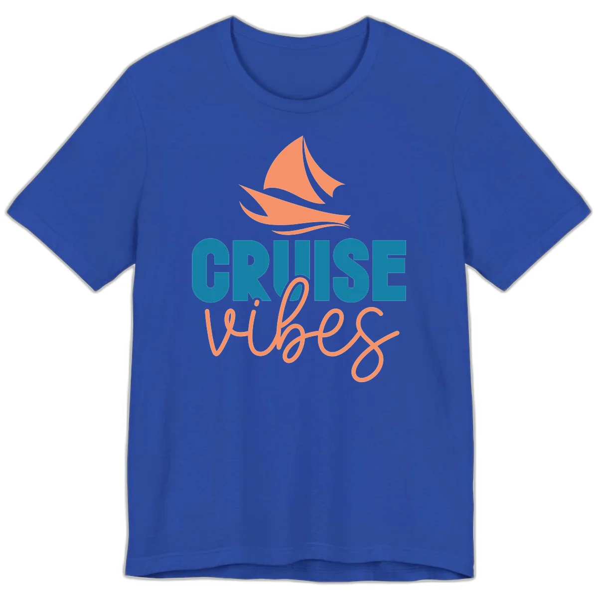 Cruise Vibes Sailing Design Premium T-Shirt in True Royal