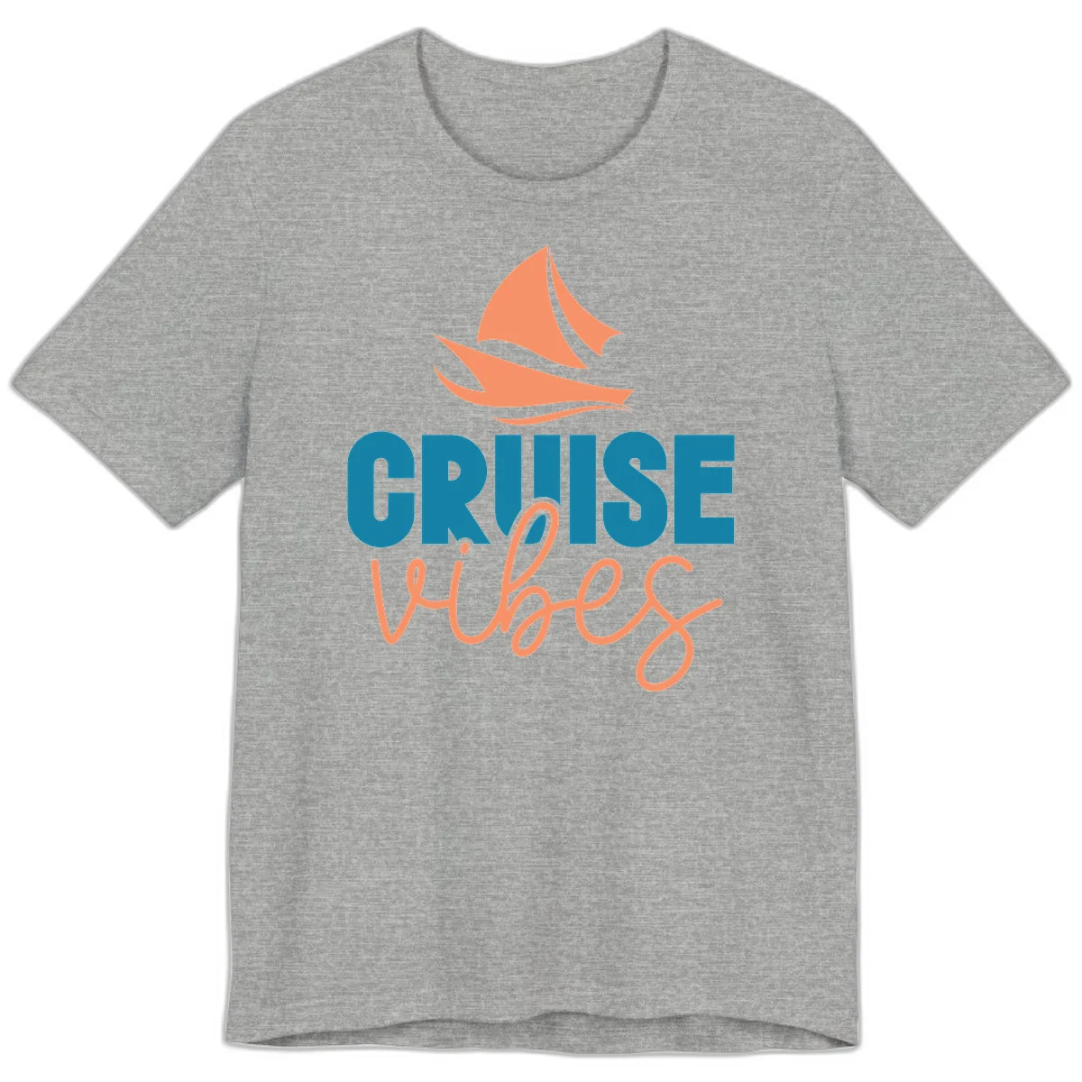 Cruise Vibes Sailing Design Premium T-Shirt in Athletic Heather