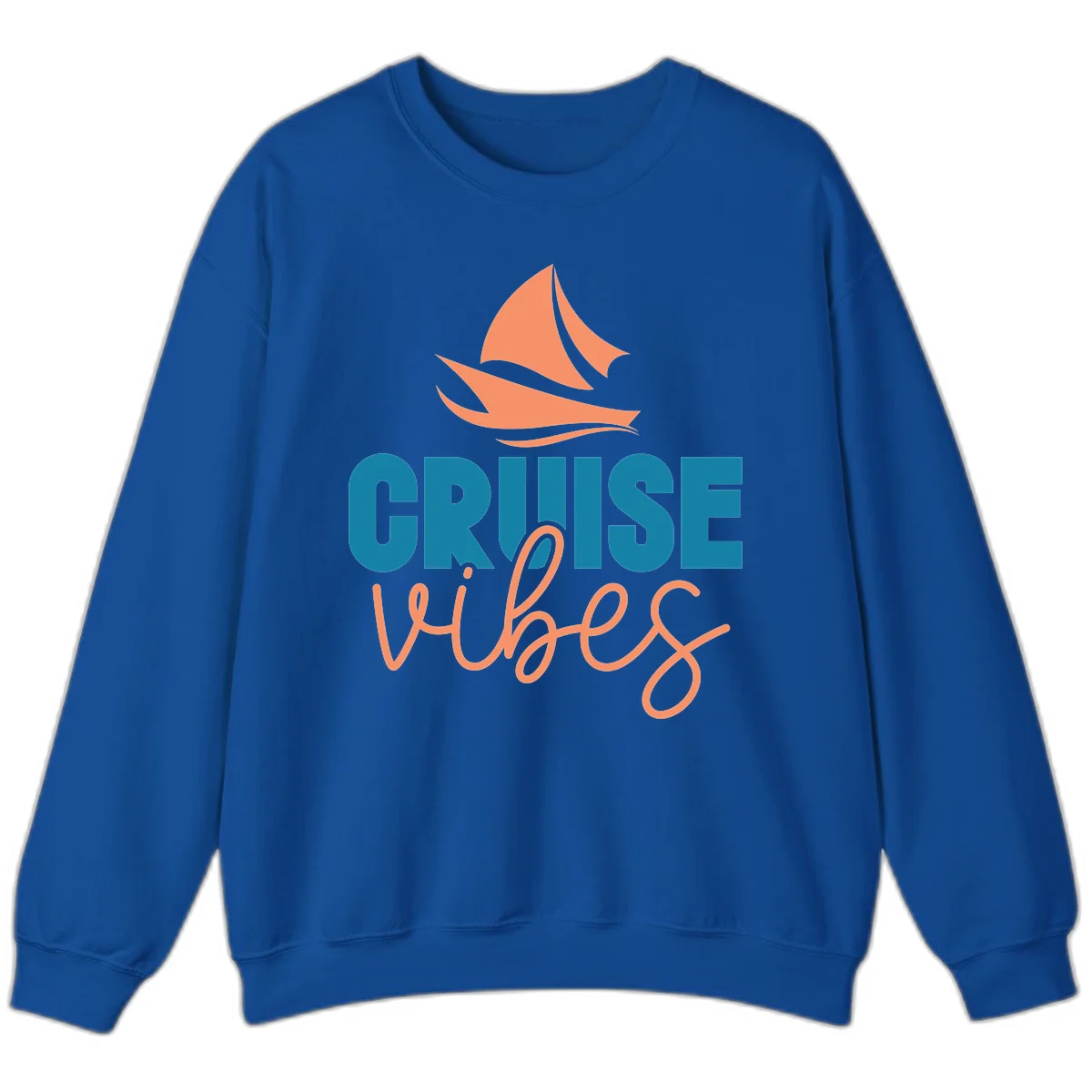 Cruise Vibes Sailing Design Sweatshirt in Royal