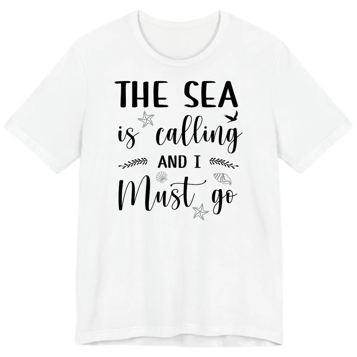 The Sea Is Calling Premium T-Shirt in White