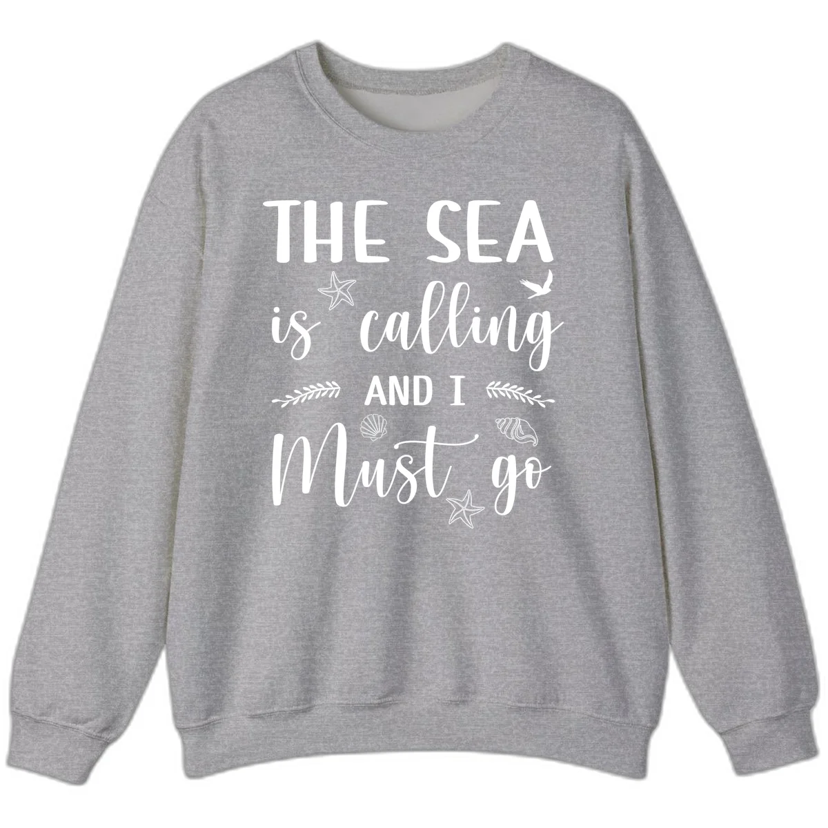 The Sea Is Calling Sweatshirt in Sport Grey