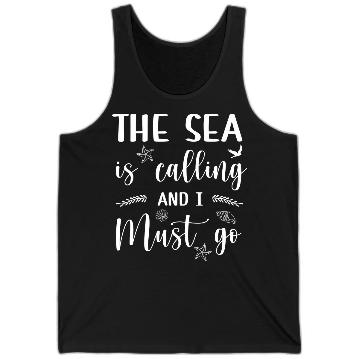 The Sea Is Calling Tank in Black