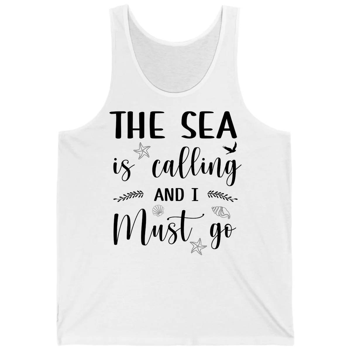 The Sea Is Calling Tank in White
