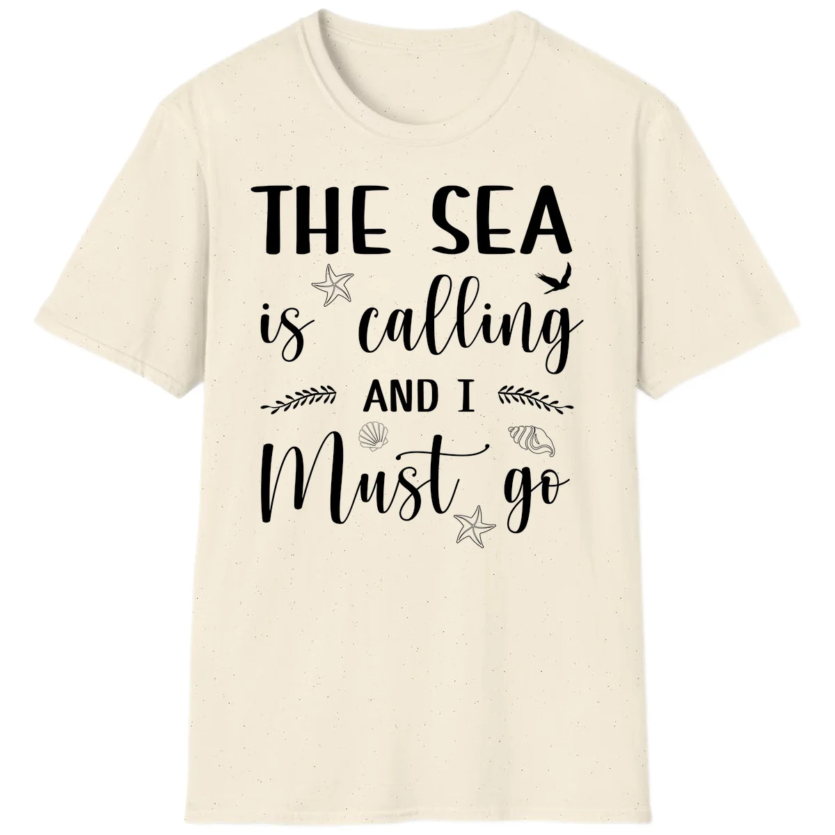 The Sea Is Calling T-Shirt in Natural