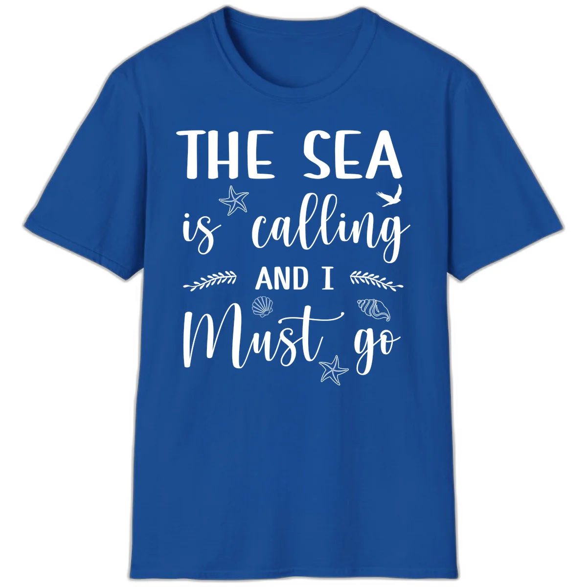 The Sea Is Calling T-Shirt in Royal