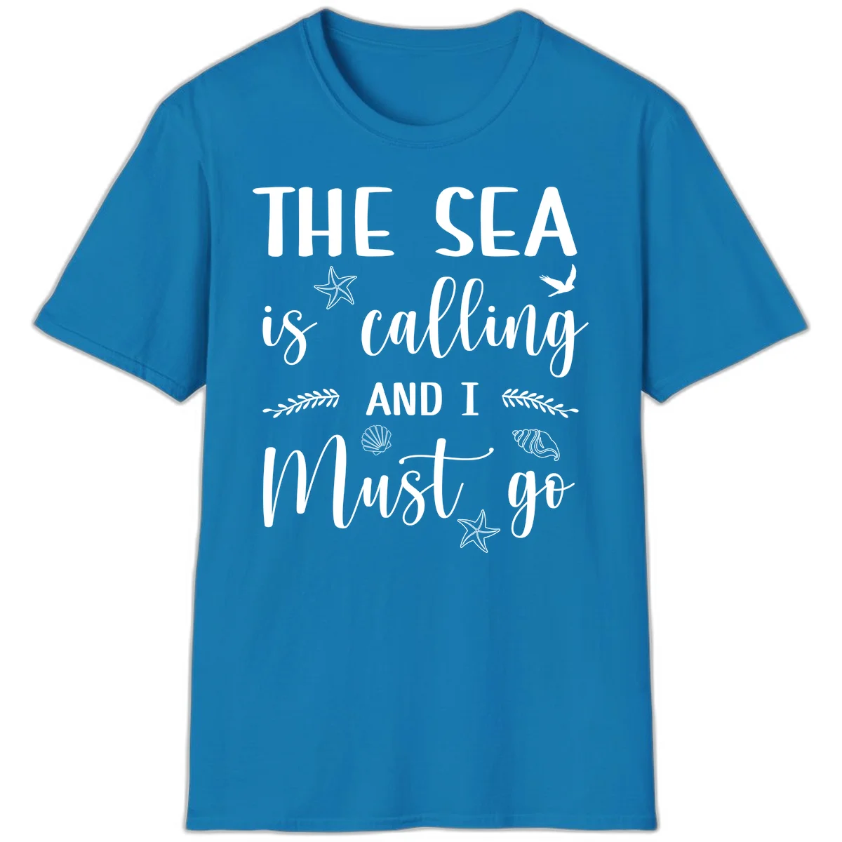 The Sea Is Calling T-Shirt in Sapphire