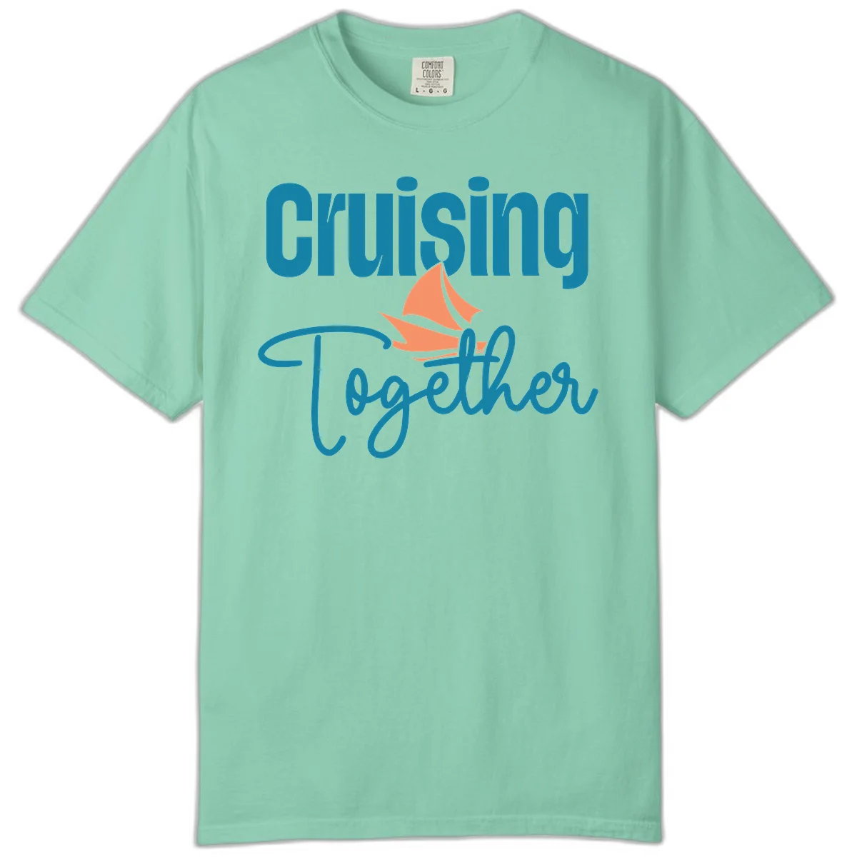 Cruising Together Sailboat Comfort Color in Island Reef