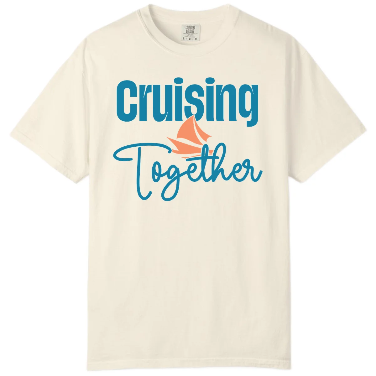Cruising Together Sailboat Comfort Color in Ivory