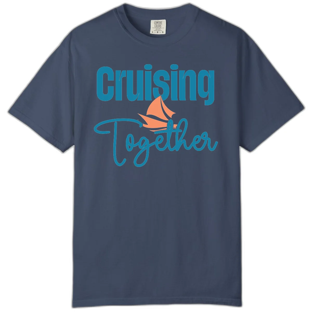 Cruising Together Sailboat Comfort Color in Midnight