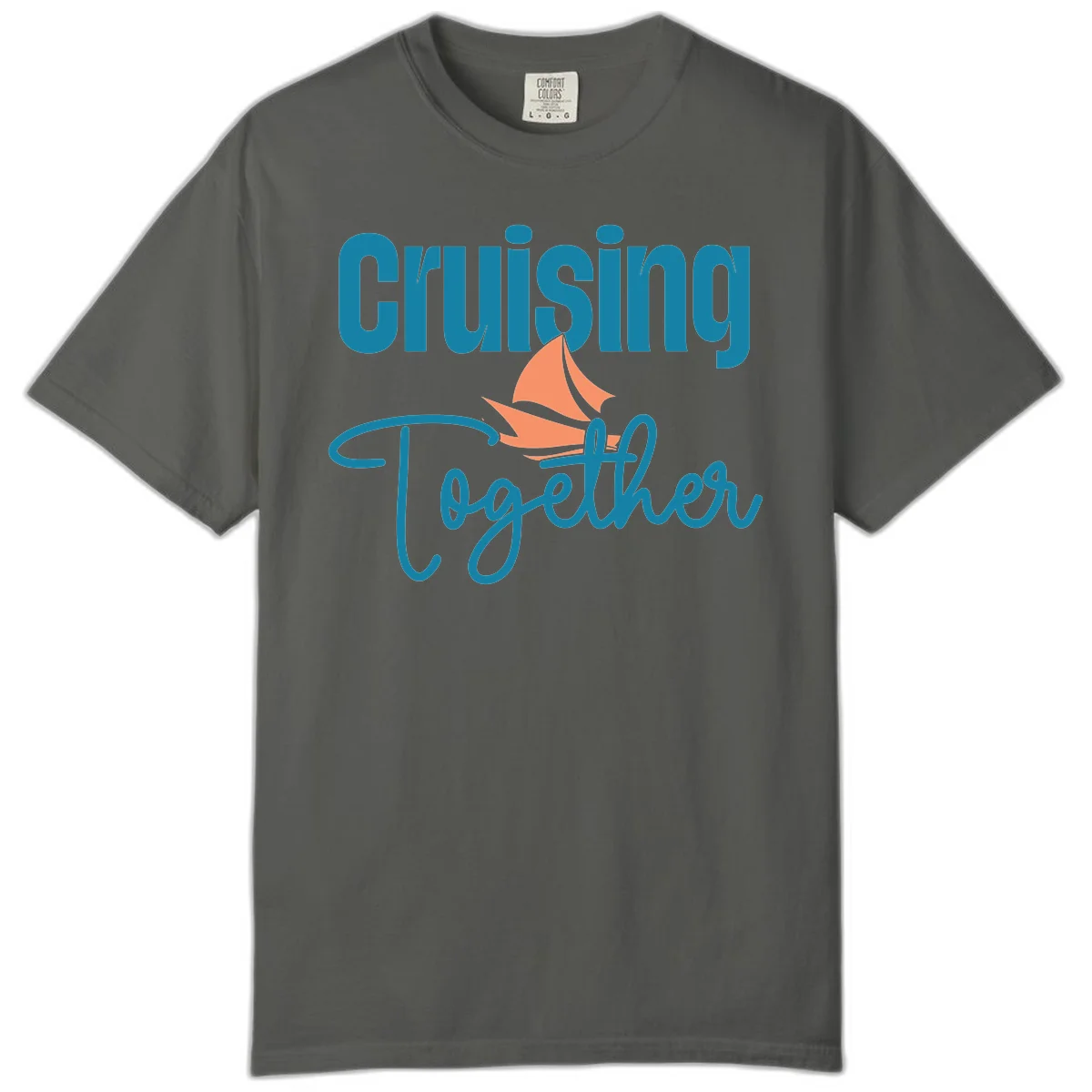 Cruising Together Sailboat Comfort Color in Pepper