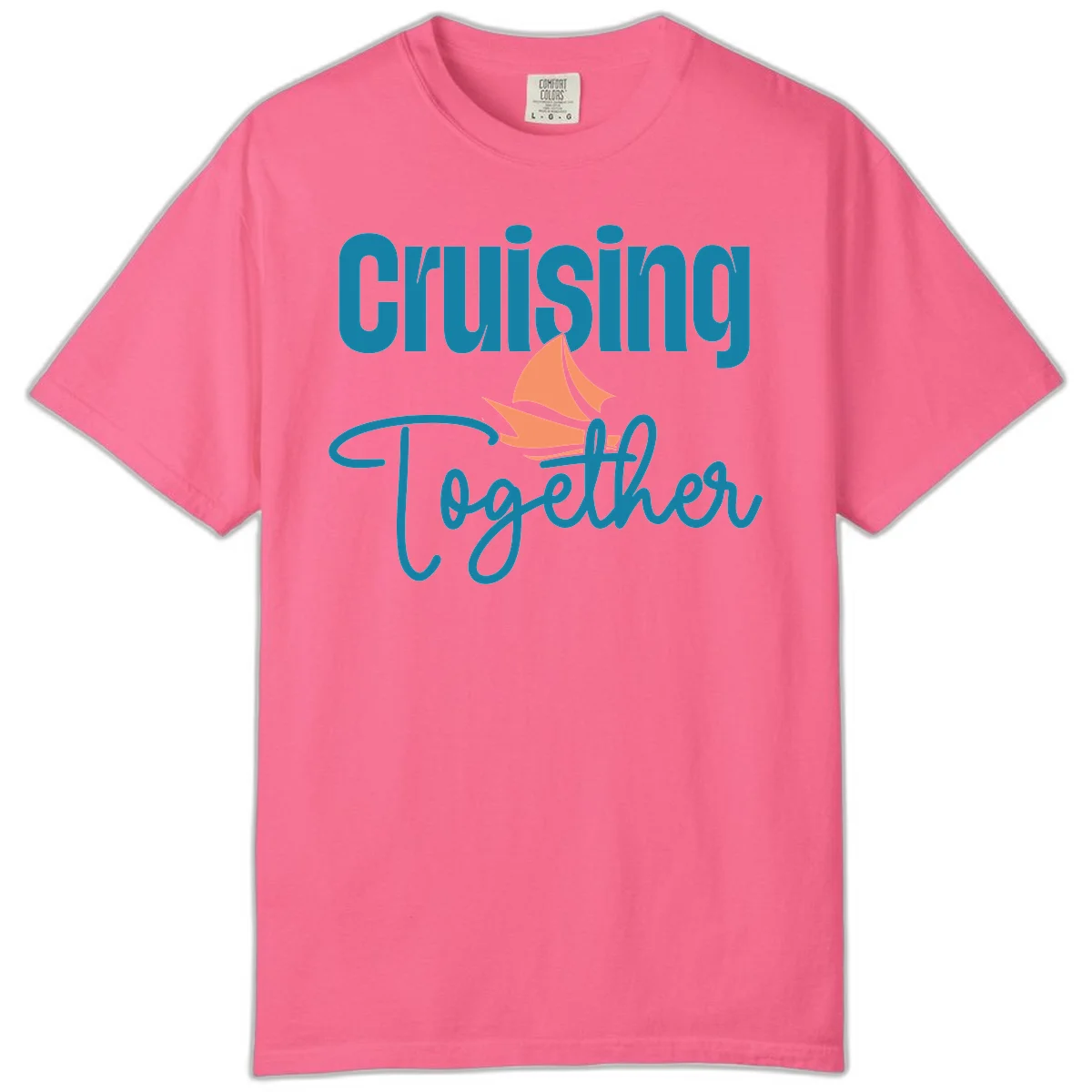 Cruising Together Sailboat Comfort Color in Crunchberry