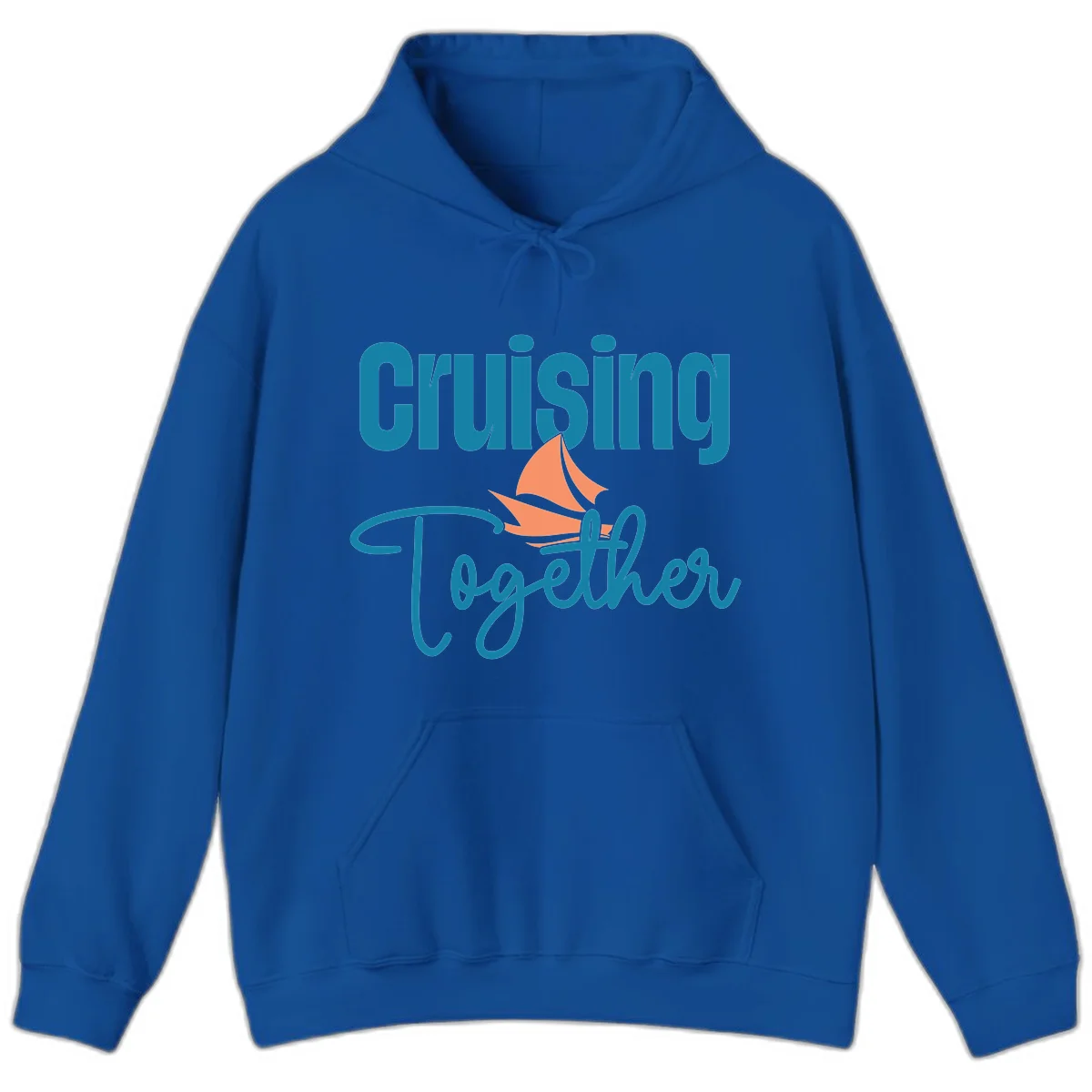 Cruising Together Sailboat Hoodie in Royal