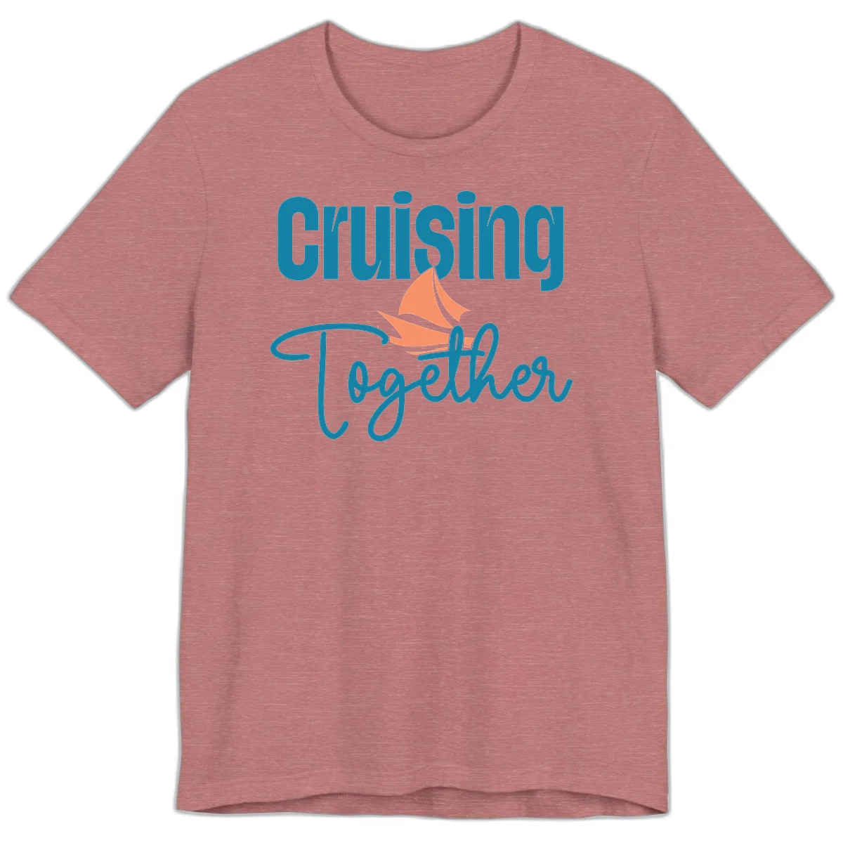 Cruising Together Sailboat Premium T-Shirt in Heather Mauve