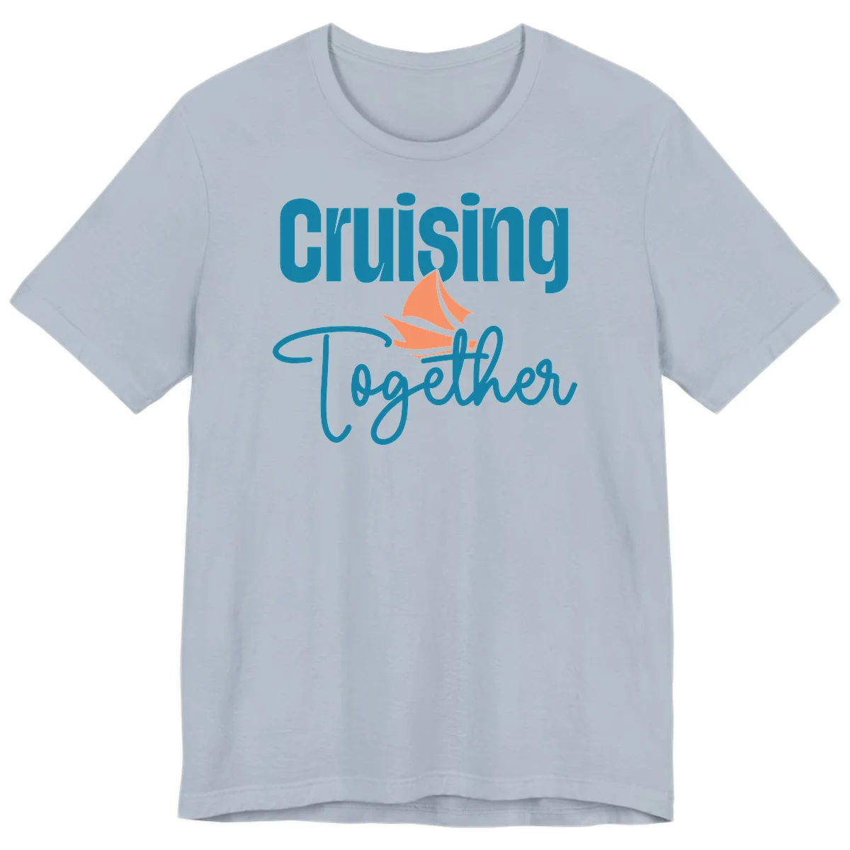 Cruising Together Sailboat Premium T-Shirt in Light Blue