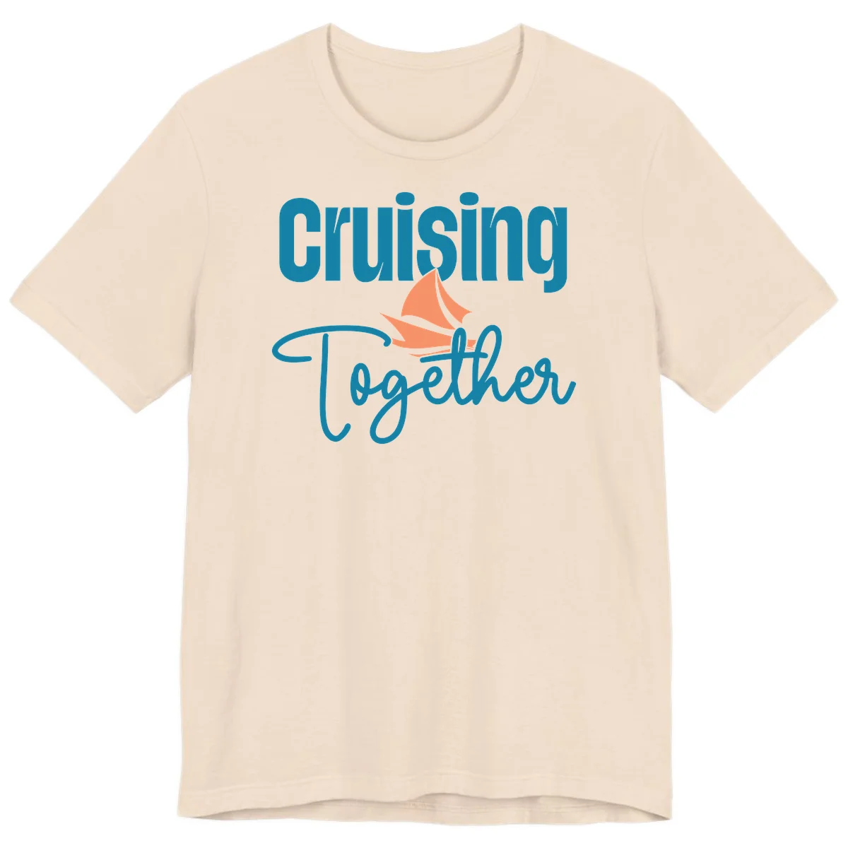 Cruising Together Sailboat Premium T-Shirt in Soft Cream