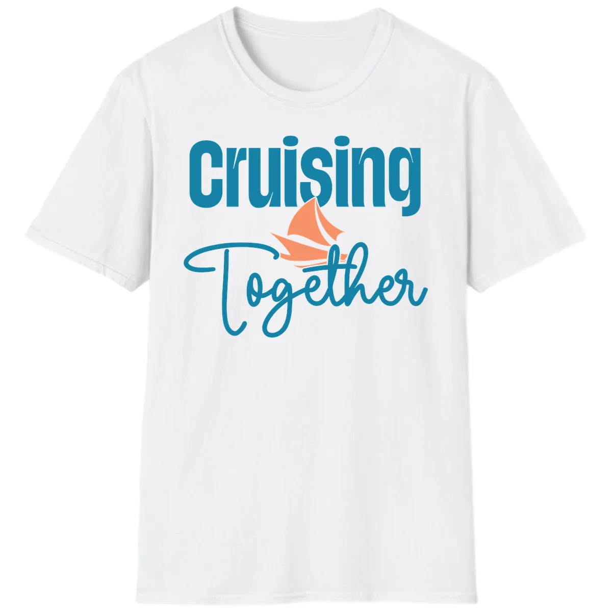 Cruising Together Sailboat T-Shirt in White