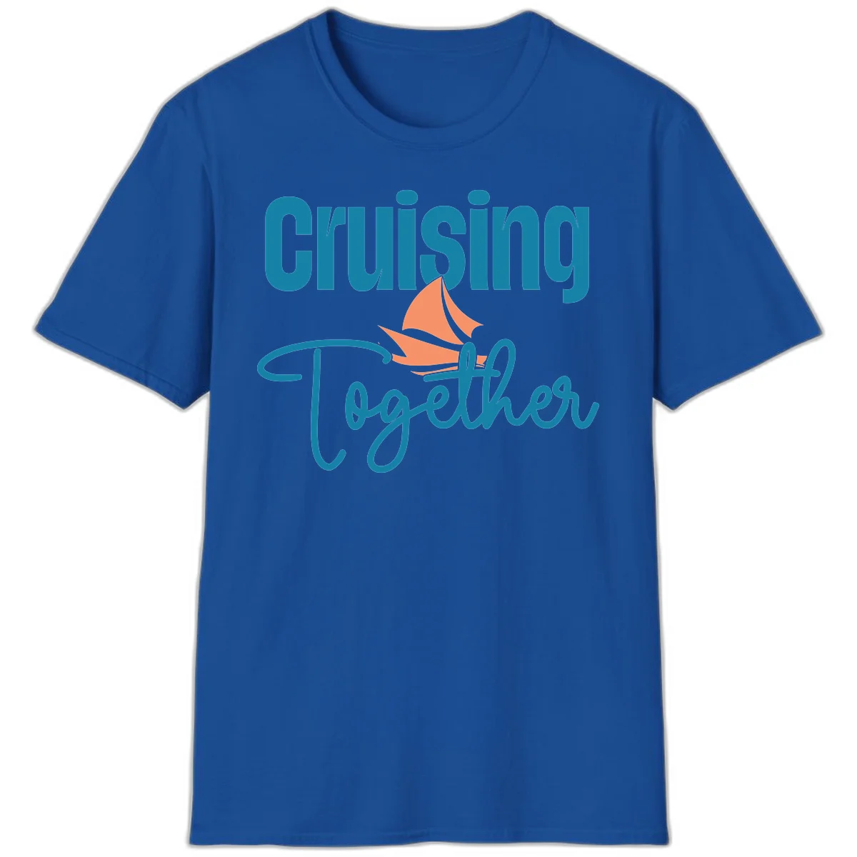Cruising Together Sailboat T-Shirt in Royal