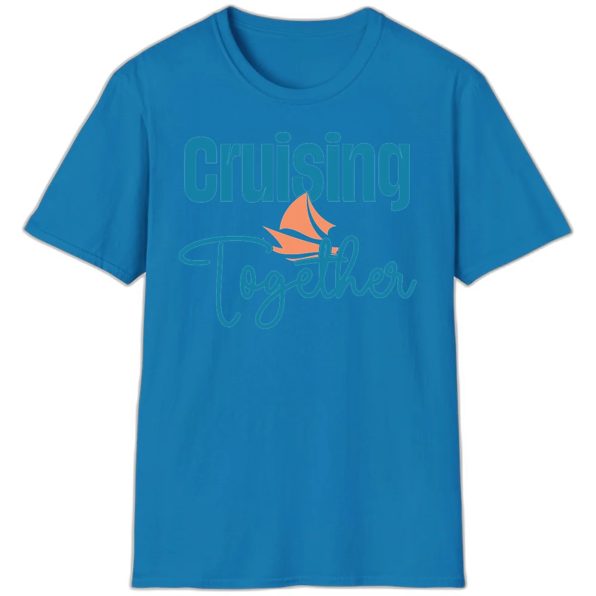 Cruising Together Sailboat T-Shirt in Sapphire