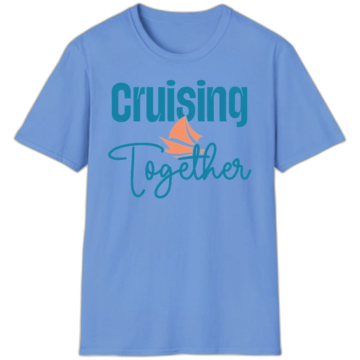 Cruising Together Sailboat T-Shirt in Carolina Blue